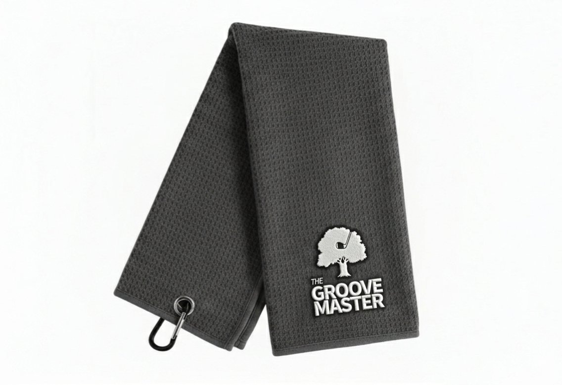 The GrooveMaster Golf Towel-Grey