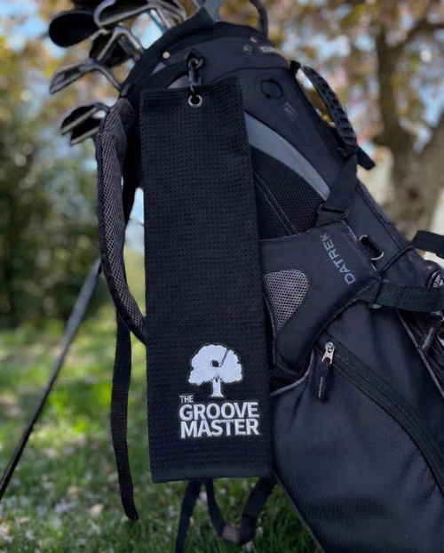 The GrooveMaster Golf Towel-Black