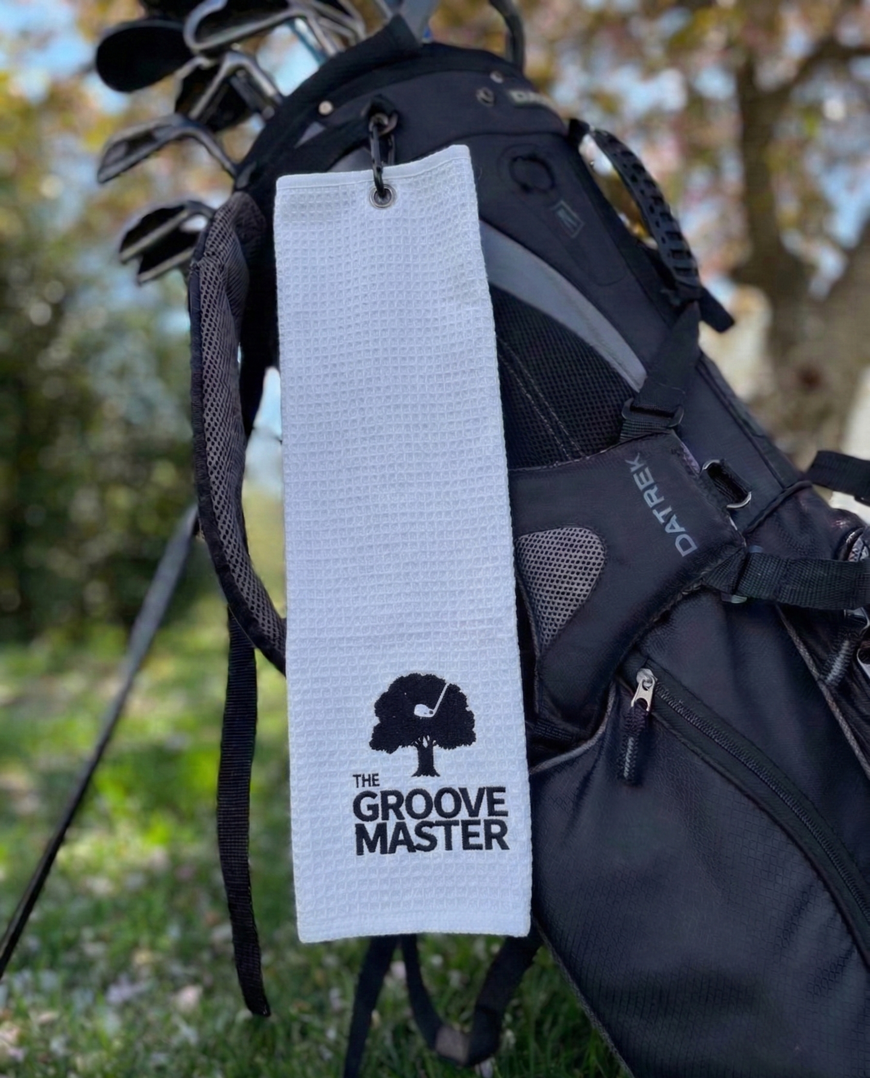 The GrooveMaster Golf Towel-White